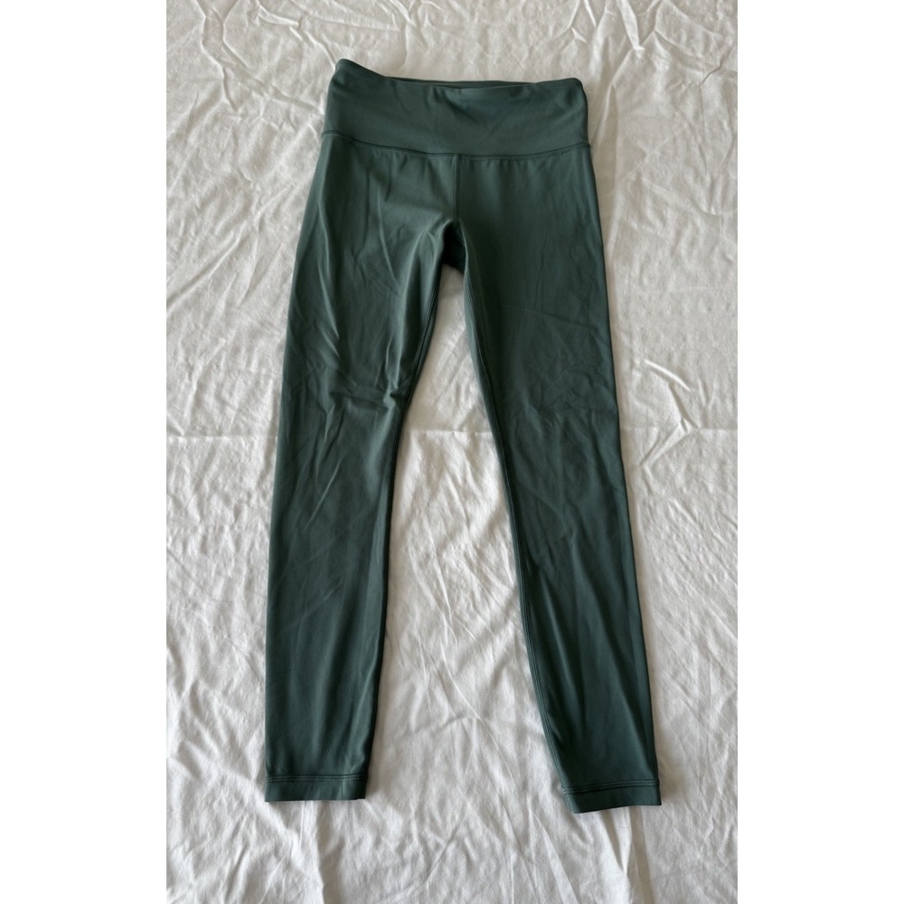 ATHLETA Elation HR Green Size Medium 7/8 leggings 25" Inseam EUC Workout Yoga